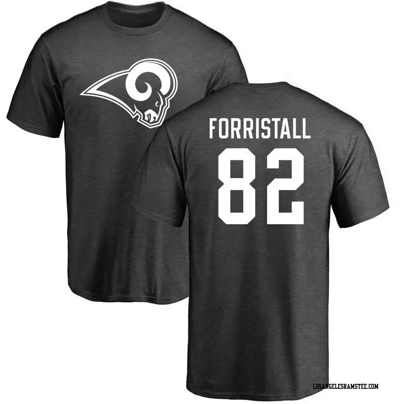 Men's Los Angeles Rams ＃82 Miller Forristall Ash One Color T-Shirt