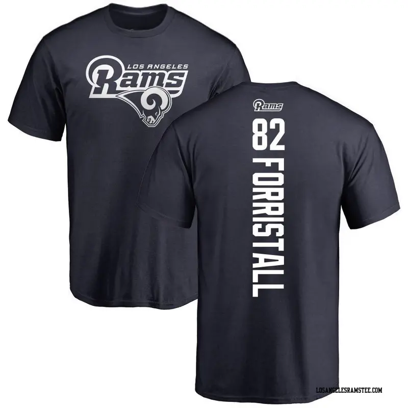 Men's Los Angeles Rams ＃82 Miller Forristall Navy Backer T-Shirt