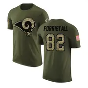 Youth Los Angeles Rams ＃82 Miller Forristall Olive Salute to Service T-Shirt